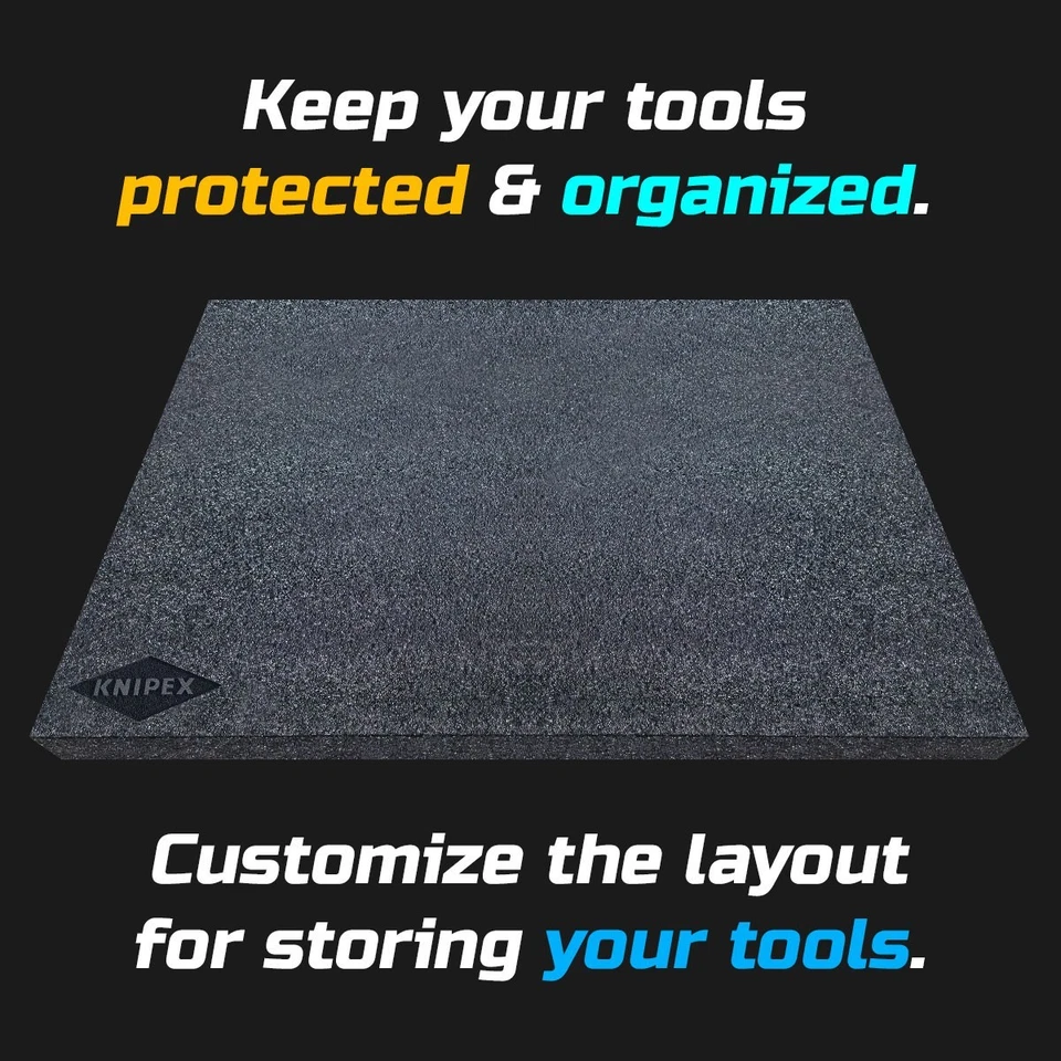 KNIPEX dark shadow foam tool tray insert storage organizer toolbox tool kit set - Image 2 of 4