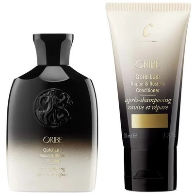 Oribe Gold Lust Repair & Restore Shampoo 2.5 oz + Conditioner 1.7 oz NEW Travel