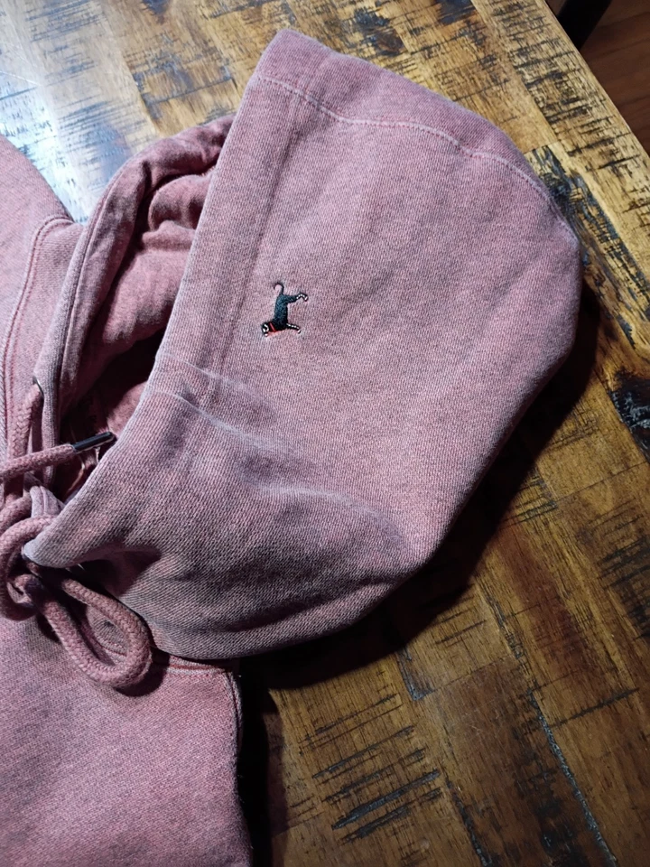 Мужская толстовка с капюшоном The Black Dog Classic Heavyweight Coral Overdye размер SMALL - Изображение 4 из 4