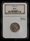1919-S 5c Indian Head Buffalo Nickel - NGC XF 45 - SKU-B5612