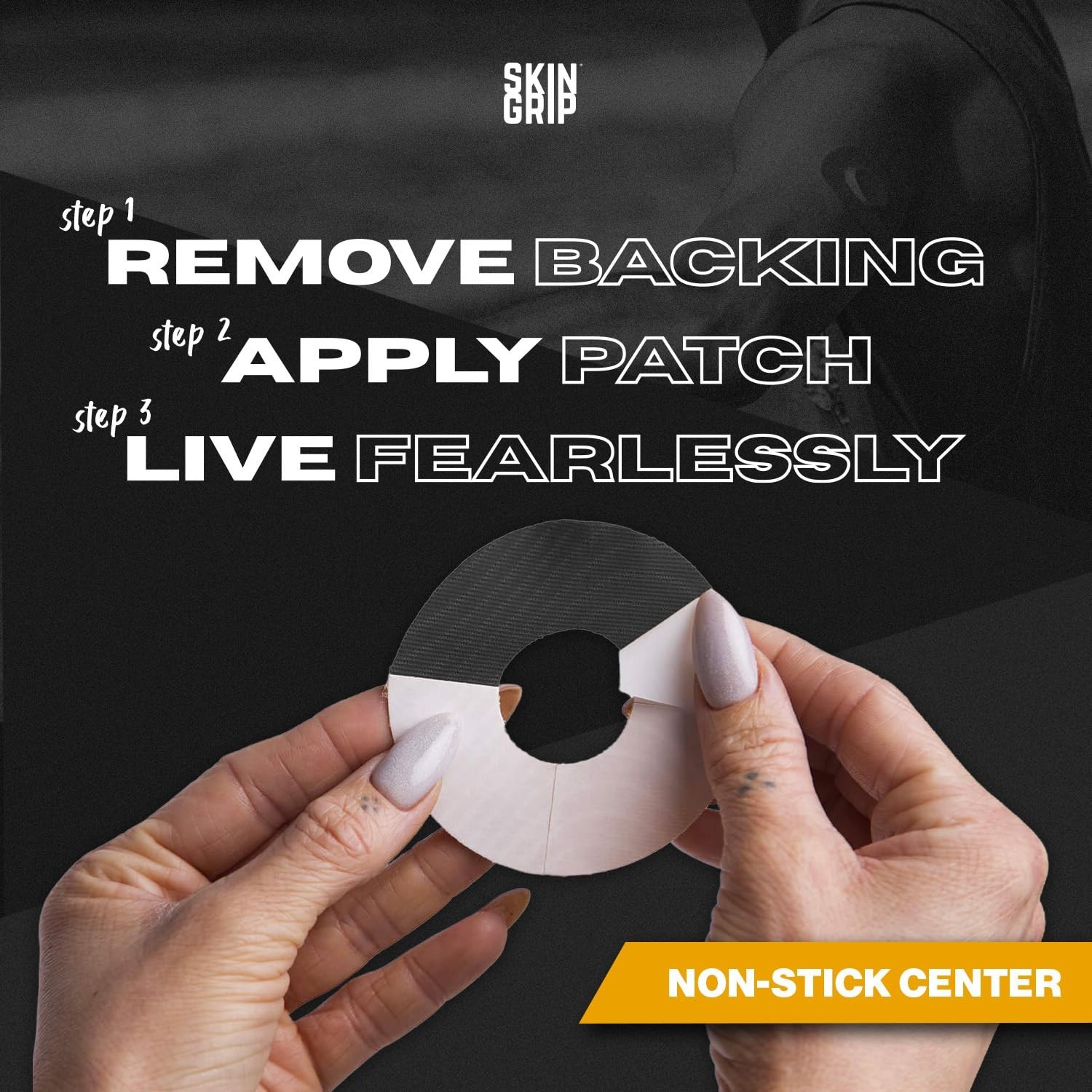 Skin Grip Universal Adhesive Patches for CGM and Insulin Pumps with Cutout (2...