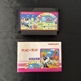 Mappy-Land Namco Famicom FC Game CIB MINT Unused Sticker NTSC-J Rare Vintage