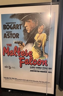 Framed The Maltese Falcon Movie Poster Print, Vertical Multicolor Paper