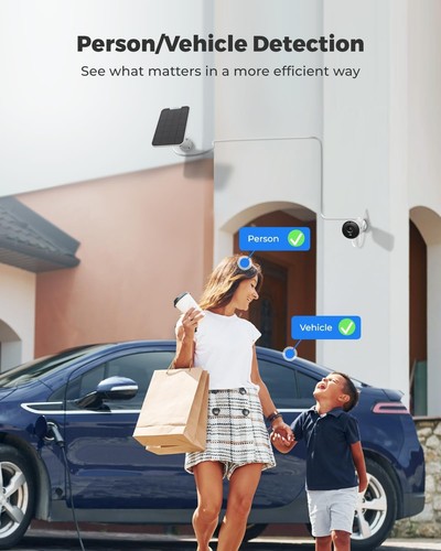 2K 3MP Solar Security Camera, Wireless Home Security Camera Outdoor Indoor, N... - Picture 4 of 9