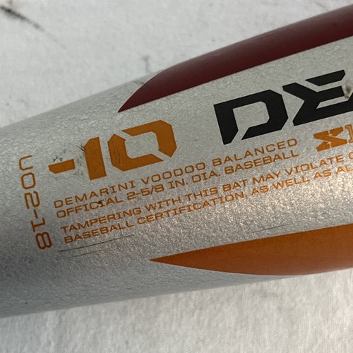 Demarini Voodoo One 30/20 Balance UD2-18 Alloy USA Baseball Bat -10 Orange Red - Picture 15 of 18