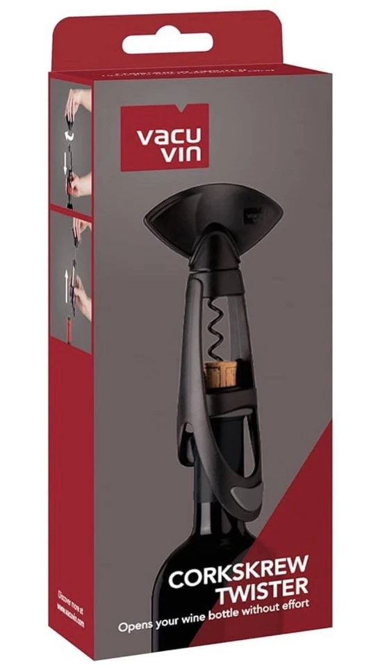 Sacacorchos Vacu Vin Twister abrebotellas de vino - Fácil de usar - Sacacorchos manual... Foto 2 de 4
