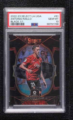 2022 Panini Select La Liga Terrace Black Prizm 1/1 Antonio Raillo PSA 10 GEM MT