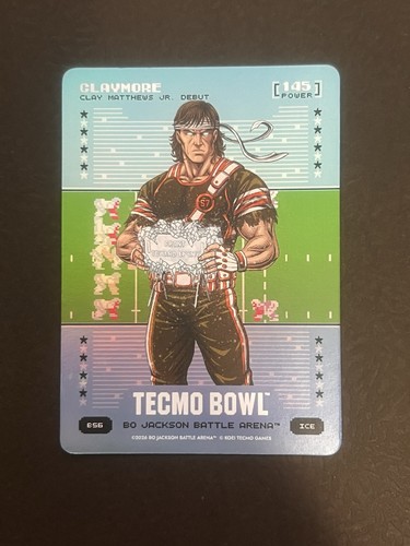 Bo Jackson Battle Arena CLAYMORE Clay Matthews Jr. ICE Blue Battlefoil SP 145PWR
