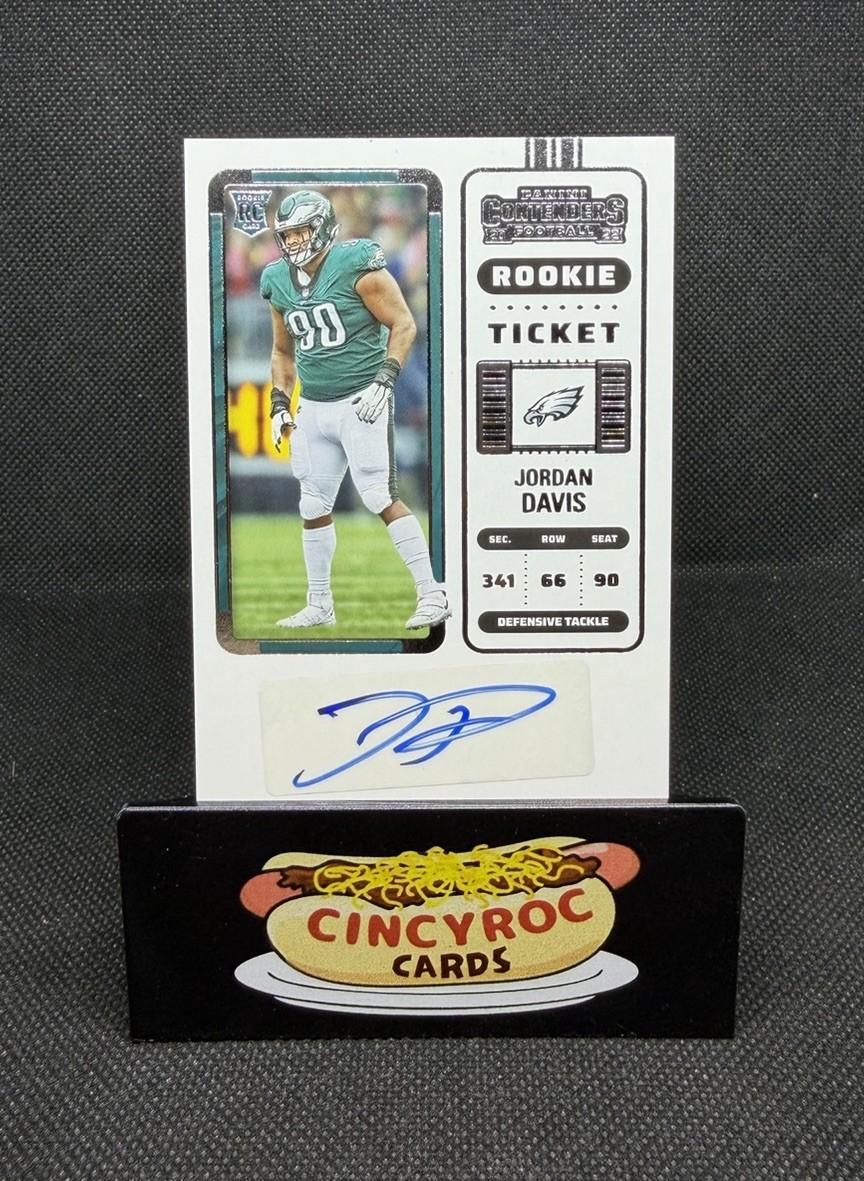 2022 Panini Contenders Jordan Davis Rookie Ticket Autograph #148 RC Auto