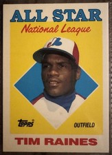 1988 Topps Tiffany TIM RAINES #403 All Star National League Montreal Expos