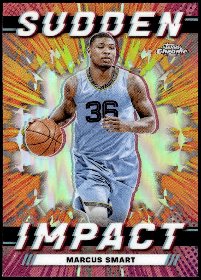 2023-24 Topps Chrome #SI-16 Marcus Smart Sudden Impact Refractor E1