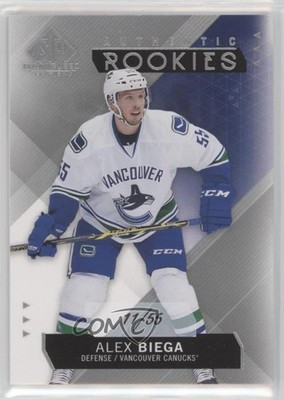 2015 SP Game Used Edition Authentic Rookies 11/55 Alex Biega #166 Rookie RC av1
