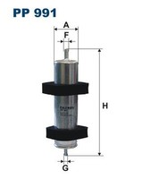 Kraftstofffilter Filtron PP 991 FÜR Audi Treibstofffilter