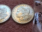 LOT OF 2 x 1881 - S, 1887-P UNC./ BU.  MORGAN 90 % SILVER DOLLAR COINS. LOT # 28 — photo 9