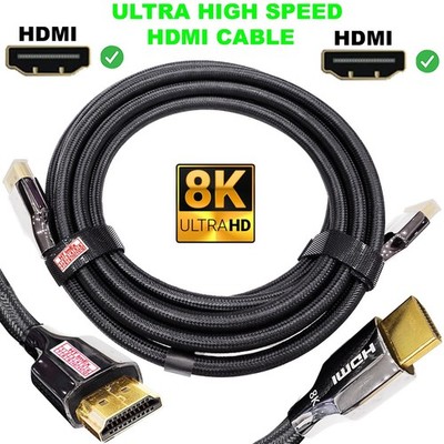 8K HDMI HDR eARC kabel 2.1 für SAMSUNG GQ43LS05BGU The Sero QLED SMART TV 43''