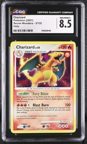 CGC 8.5 Charizard 2007 Secret Wonders 3/132 Holo Pokemon Card