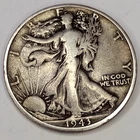 1943-D Walking Liberty Half Dollar 90% SILVER Circulated Poor - 05