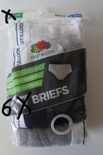 Fruit of the Loom Boy's 6 Pack Briefs Size L Tag Free - OPEN PACKAGE