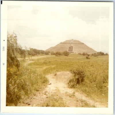 1971 Teotihuacan Mexico Pyramid of the Sun Snapshot Photo Ancient Aztec Ruins