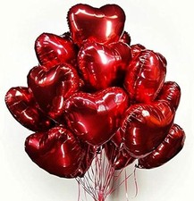 30PCS Red Heart Foil Balloons 18  