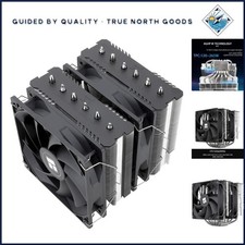 Dual Fan CPU Cooler with 6 Heat Pipes for AMD and Intel Desktop Systems