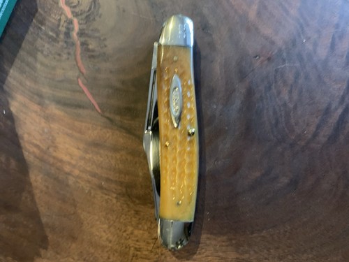 Case Classic XX  6340 Jumbo Stockman caramel corn handles number 701 engraved