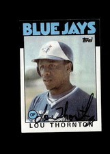 Lou Thornton 1986 Topps Blue Jays authentic autographed card