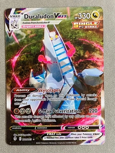 Duraludon VMAX Pokémon 220/203 SWSH07: Evolving Skies Holo NM