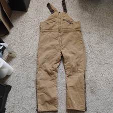 Vintage Key Imperial Overalls Tan Insulated Duck Canvas USA Made Men’s XL Reg