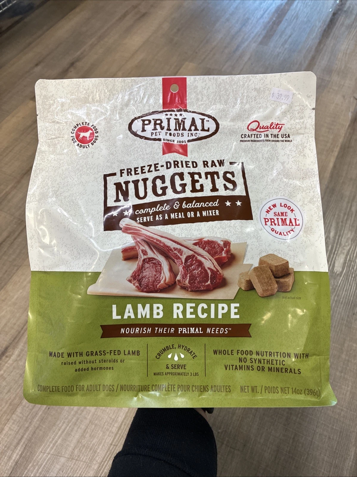 Primal Freeze Dried Raw Lamb Nugget Dog Food 14oz