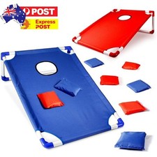 Portable Cornhole Board Set with 6 Bags Corn Hole Game for Kids Adults Family AU