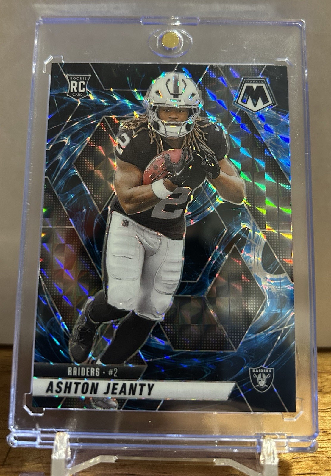 2025 Panini Mosaic Ashton Jeanty Genesis TRUE ROOKIE Case Hit SSP #345 MINT