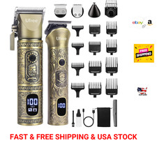 Men's Hair Clippers Cordless Beard Trimmer Grooming Kit Bronze Stylish Haircut