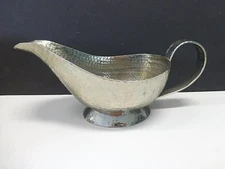 Vintage Michael Aram Signed Handwrought Silver Metal Gravy Sauce Boat 8.5" LARGE