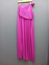 Soma Women's One Shoulder Maxi Dress Pink Solid Stretch Casual Party Stylish