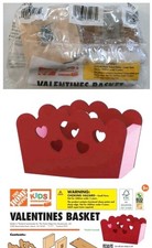 Home Depot Kids Workshop Valentines Basket Kit w/ Pin Paint 4 Spring Easter NEW