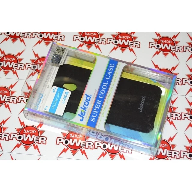 CUSTODIA JEKOD ORIGINALE SUPER COOL CASE COVER PER HTC ONE MINI M4 NERA BLACK - Immagine 4 di 4