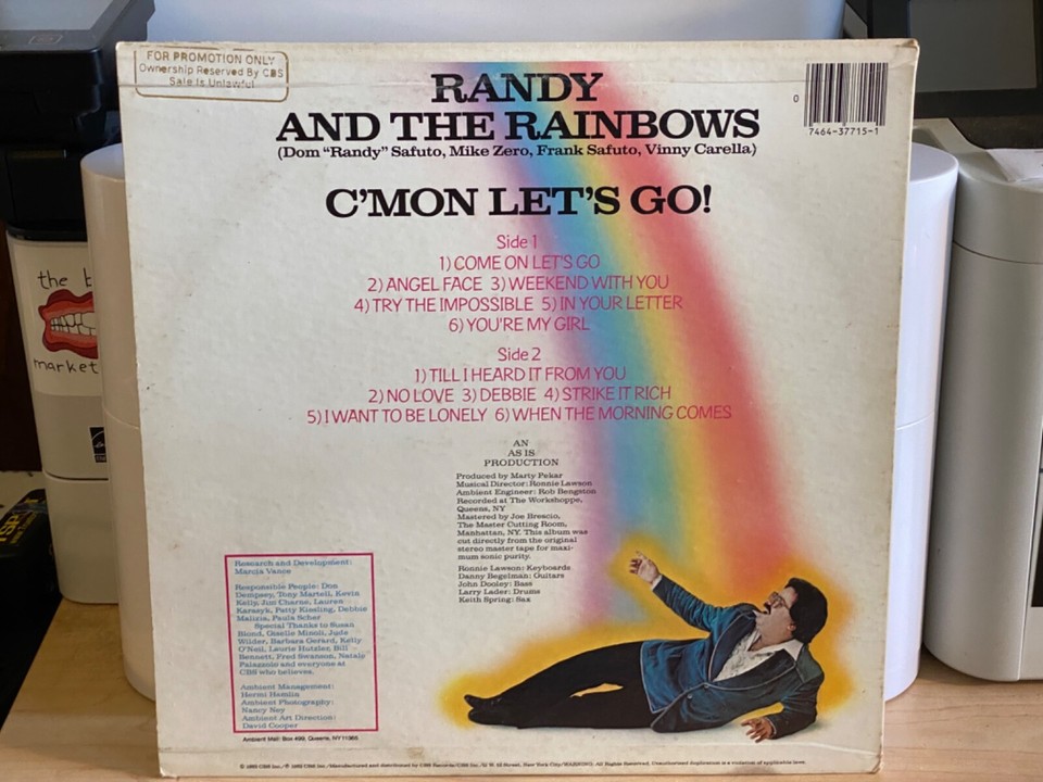 Randy and the Rainbows C'mon Let's Go LP Ambient Sound 1982 VG+ [doo ...