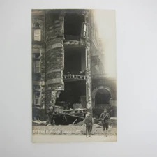 Real Photo Postcard RPPC 1913 Dayton Ohio Flood Steele High School Antique