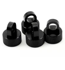 ST Racing Concepts ALUMINUM SHOCK CAPS FOR YETI/WRAITH/EXO/BOMBER (4PCS) BLACK