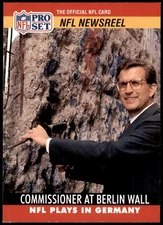 Commissioner at Berlin Wall #785b 1990 Pro Set first line poses at
