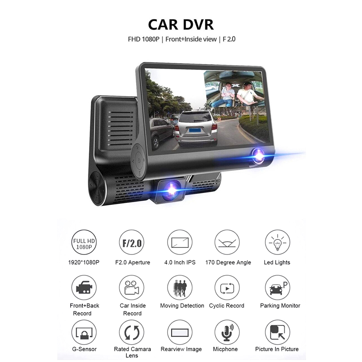Car Recorder Night Vision Back Camera Car DVR Rear View Camera Car
