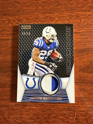 2009 Topps Unique Prime Time Multi-Color Patch #PTP-1 Joseph Addai #'d 50/50