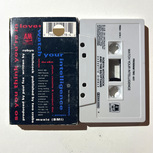 Robyn Hitchcock- So You Think You're In Love (Cassette Tape Single) 1991 A&M - Picture 2 of 2