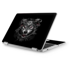 Skins for Asus Chromebook 12.5 vinyl wrap - Angry Wolves Pack Howling