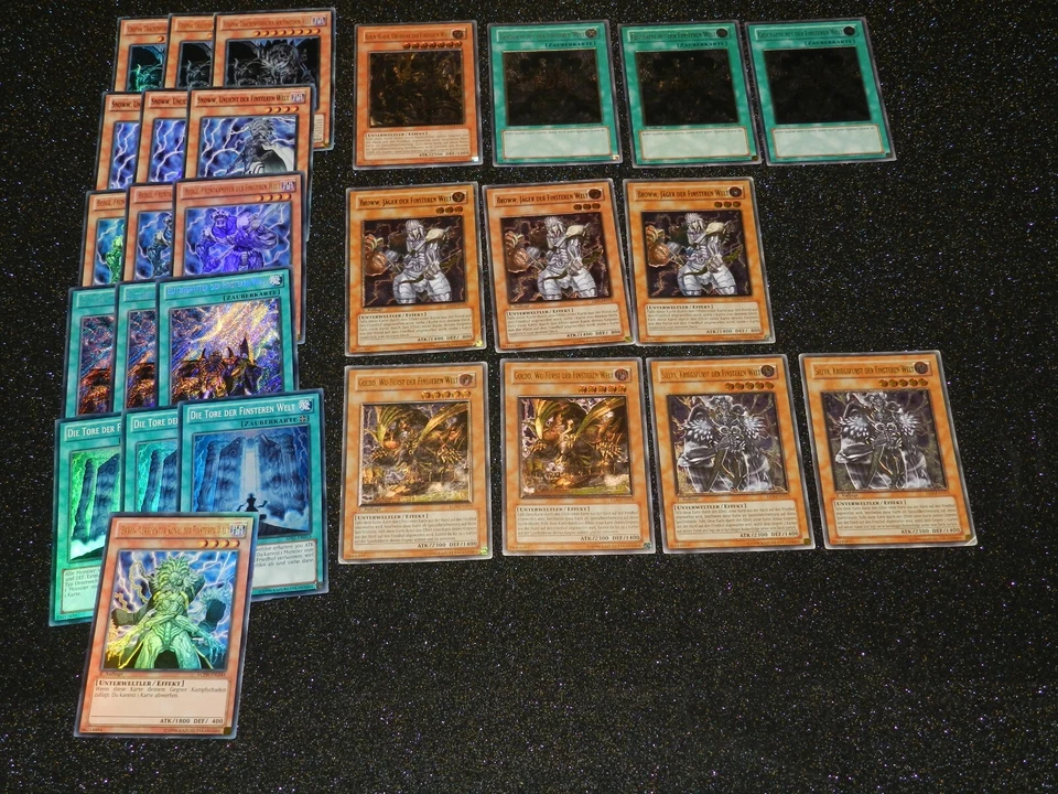 Yugioh FINSTERE WELT / DARK WORLD Deck Core - HIGH RARE - 3x Broww Ultimate uvm!