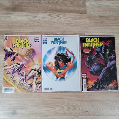 Black Panther 6 Cover A B D Alex Ross Ruan Randolph Marvel Comics 2022 Lot of 3