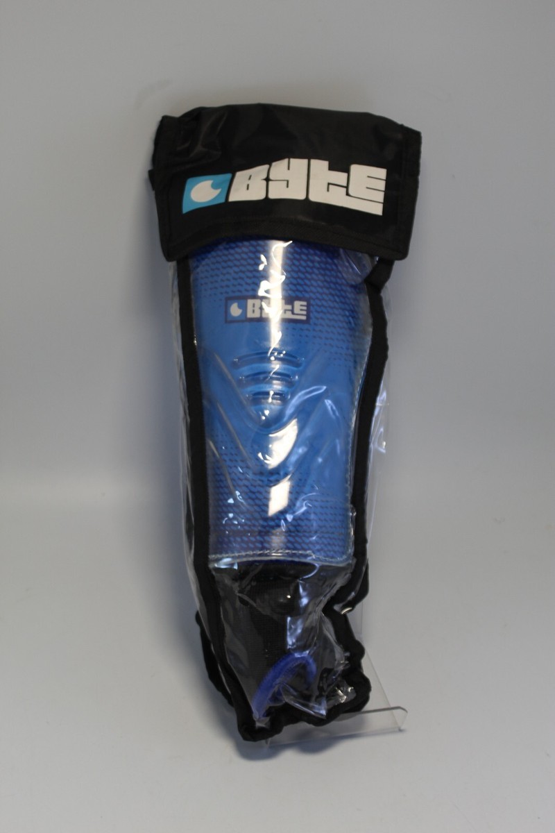 Byte MX Junior Hockey Shin Guards Medium Royal Blue & Black