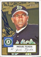 Miguel Tejada Autographed 2001 Topps Heritage #62 (Red Back)