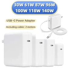 61W 87W 96W 140W USB-C PD Type C Power Adapter Charger For Apple MacBook Air/Pro